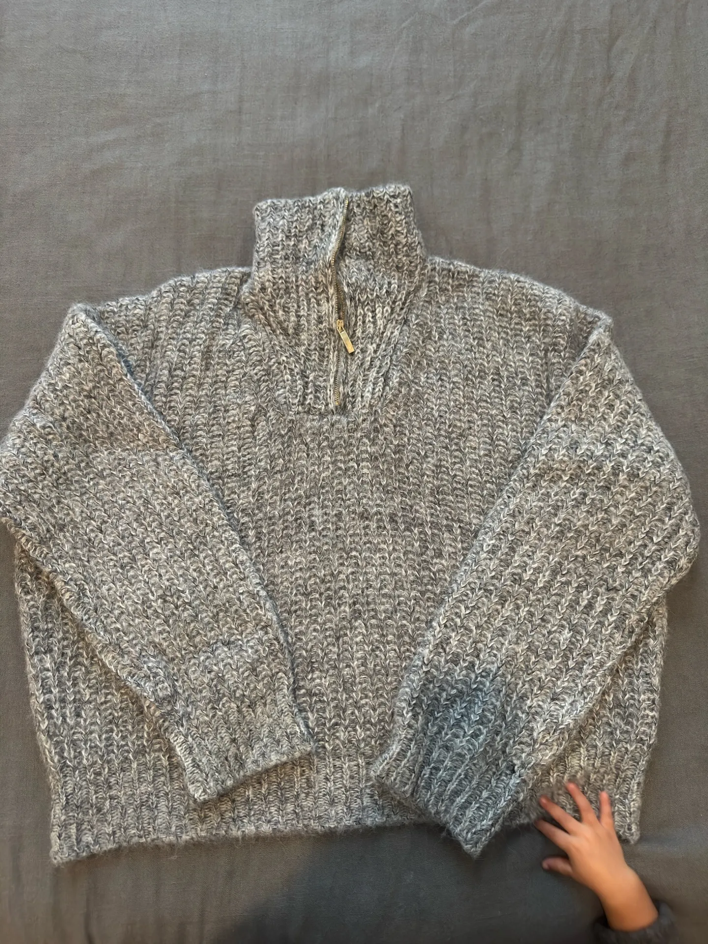 Ba&sh  half zip sweater Alpaca - Image 3