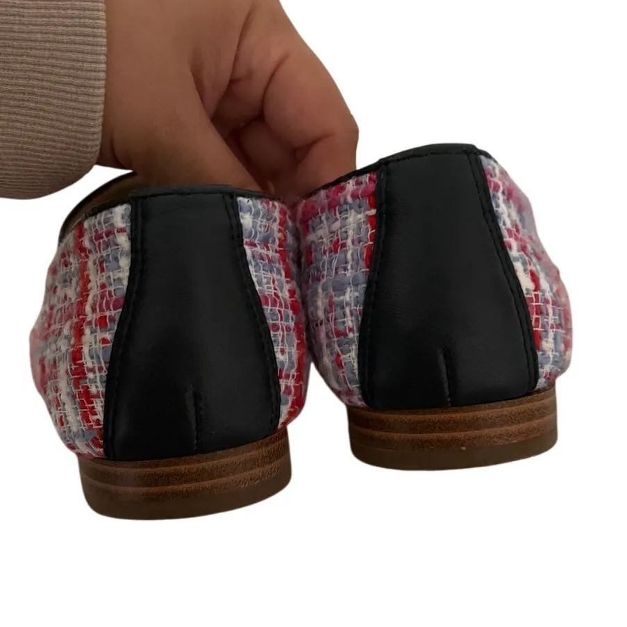 Ann Taylor MultiColored Tweed/Leather Office/Work/Casual/Preppy SlipOn Loafers-8 - Image 3