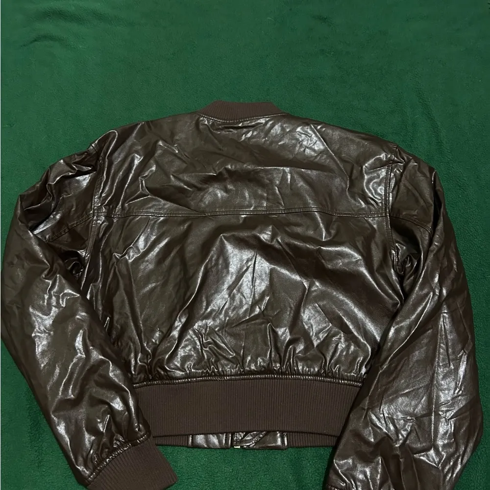 MICHAEL Michael Kors Brown Bomber Jacket with Ribbed Cuffs - Image 2