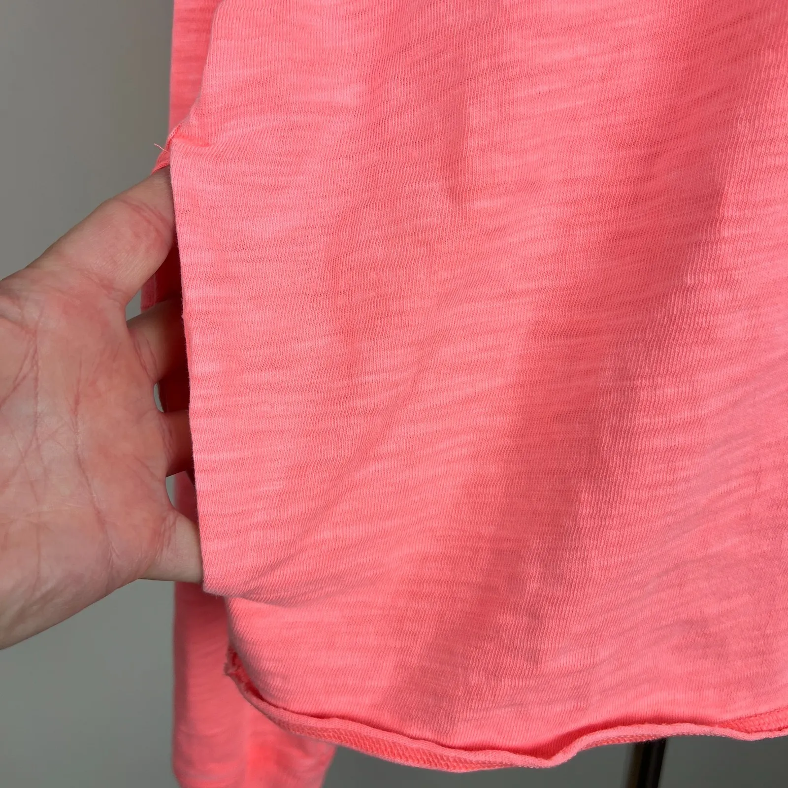 Victoria Secret PINK Hoodie Womens XL Coral Full Zip Dolman Sleeve Cotton Lounge - Image 11