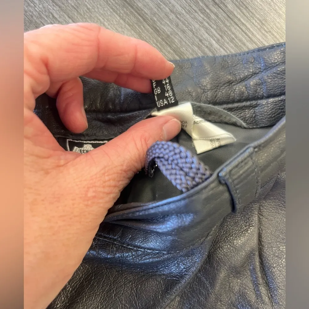 Vintage, Excellent condition Echtes Leder leather motorcycle pants. Size 12. Black - Image 5