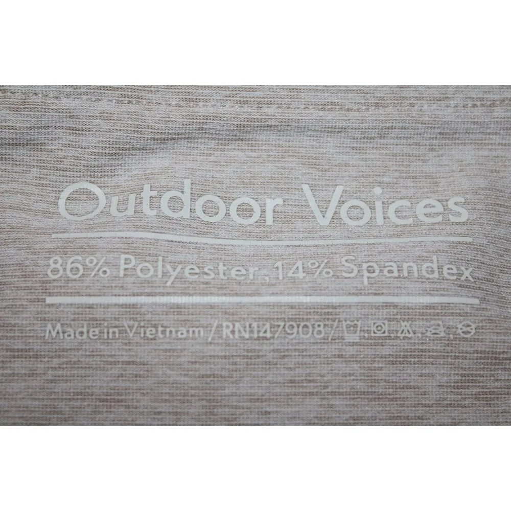 Womens Outdoor Voices 7/8 Leggings 294768 Heather Oatmeal Crop Leggings Size XS - Image 4