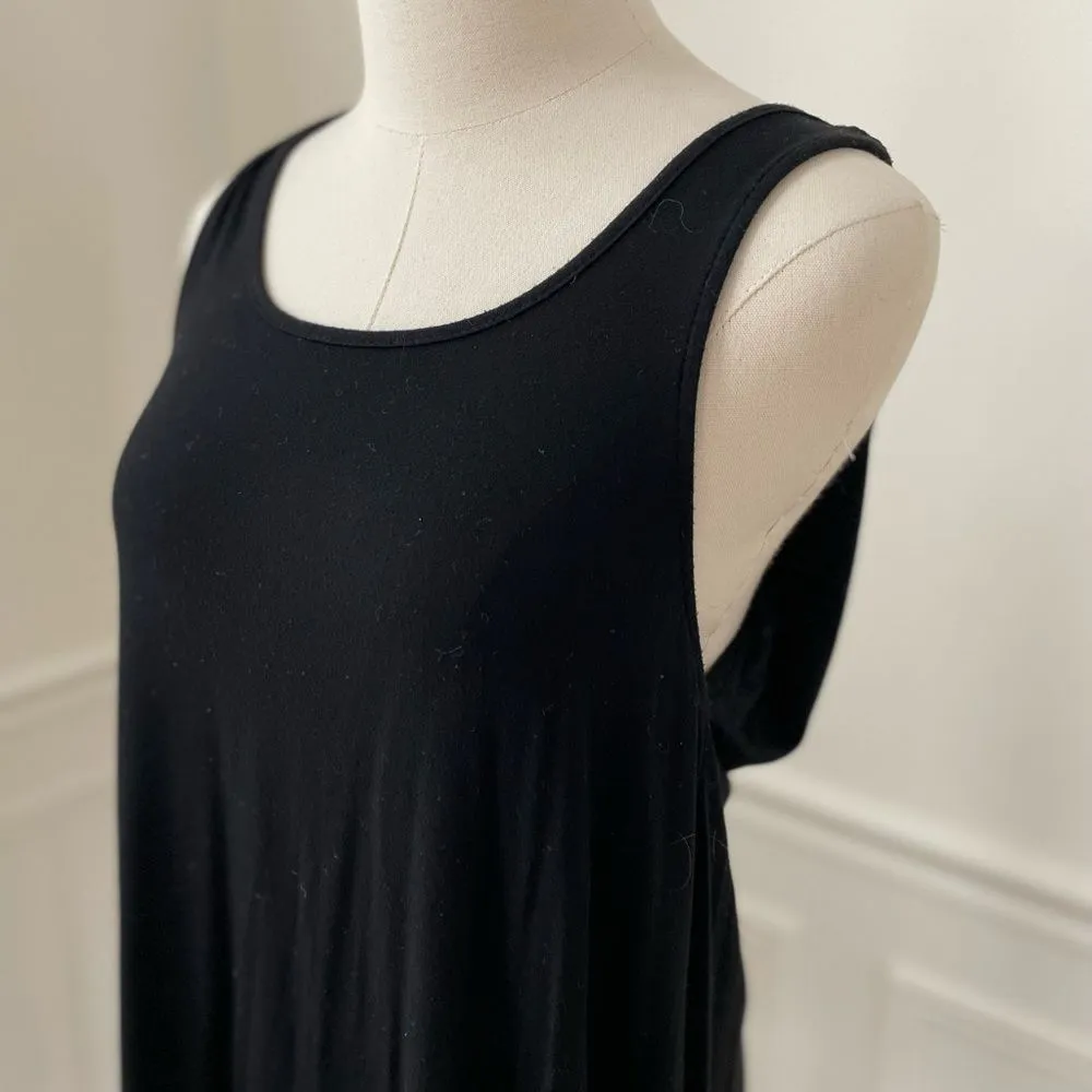 Umgee Black Tunic Tank Top Back Cut Out M - Image 5