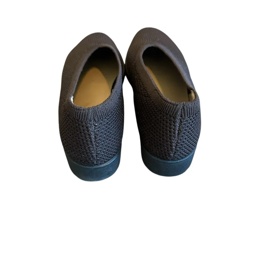 Eileen Fisher Heaven Stretch Knit Wedge Ballet Flat Brown Woven Size 7 Women's - Image 6