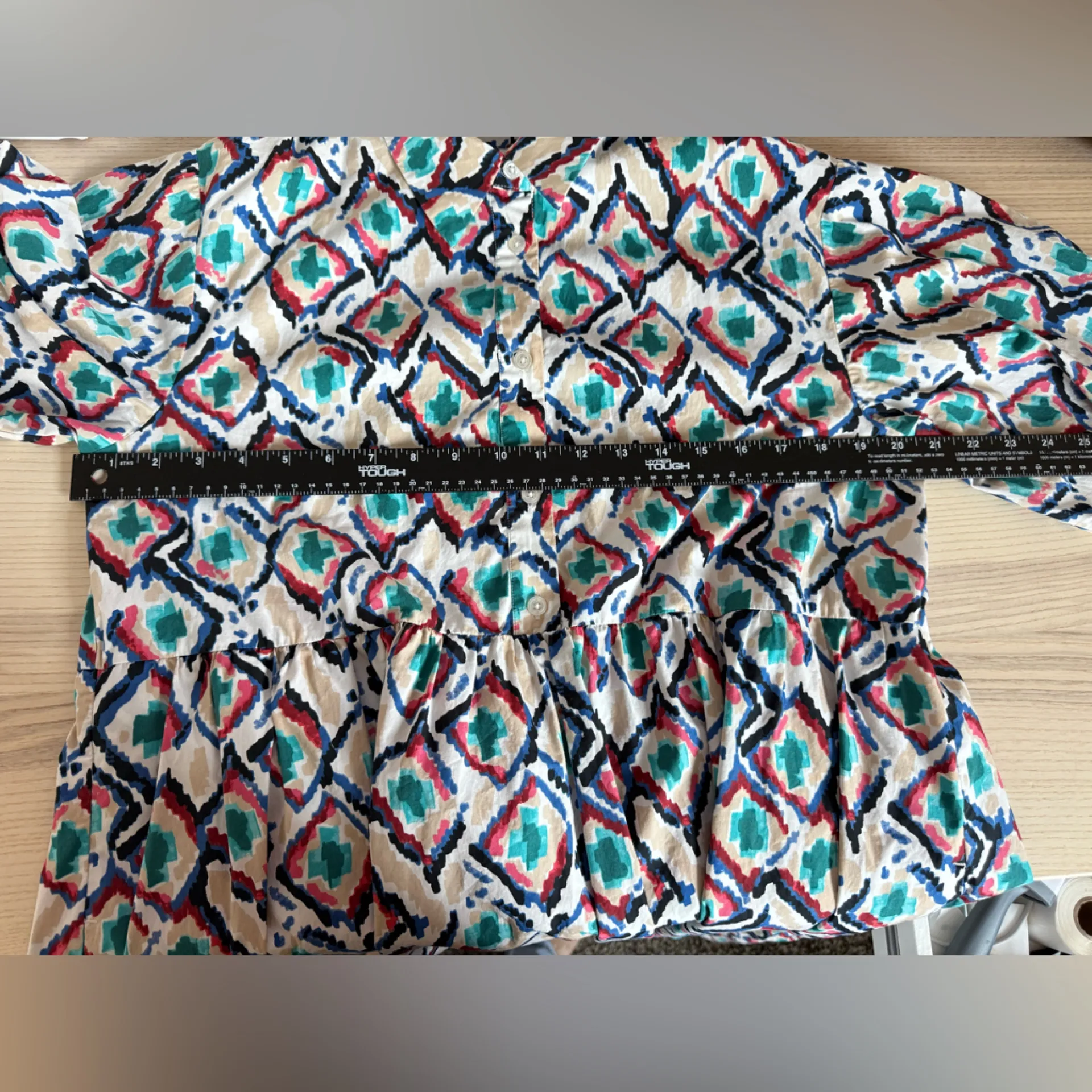 Anthropologoe The Bettina Tiered Shirt pockets Dress by Maeve maxi size L - Image 9