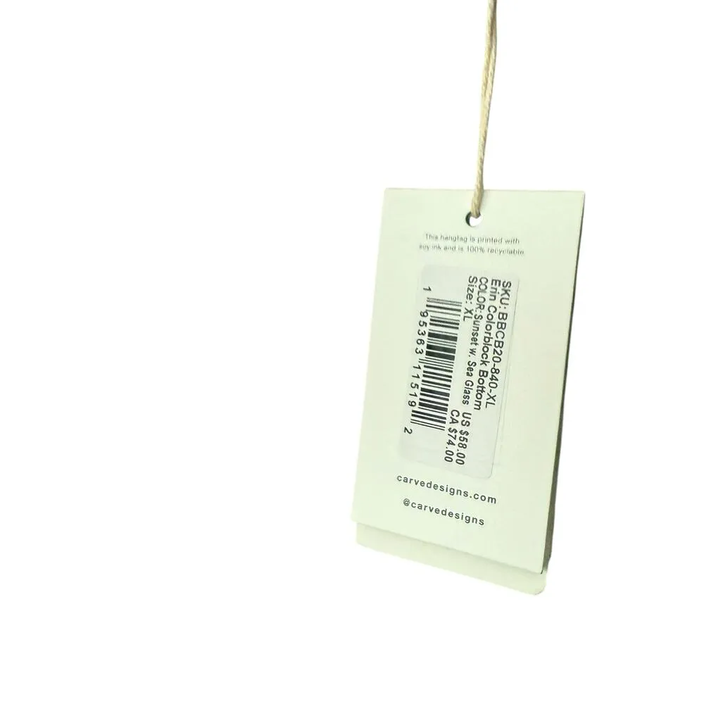 Carve Designs Erin Sunset Seaglass Colorblock High Waist Bikini Swim Bottoms XL - Image 7