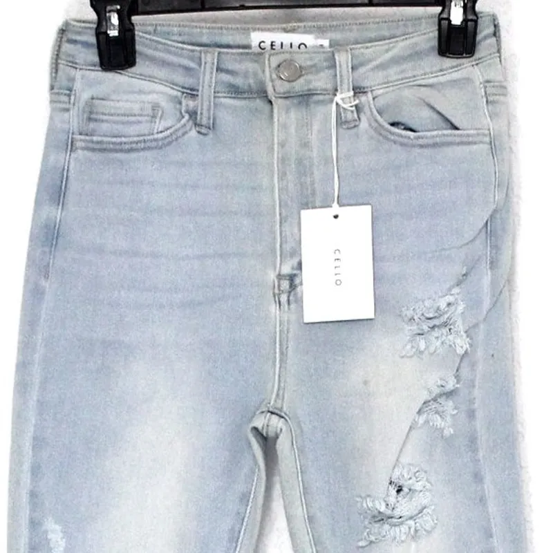 Cello Sharon High Rise Distressed Ankle Skinny Fit Jean Size 7 NWT - Image 4