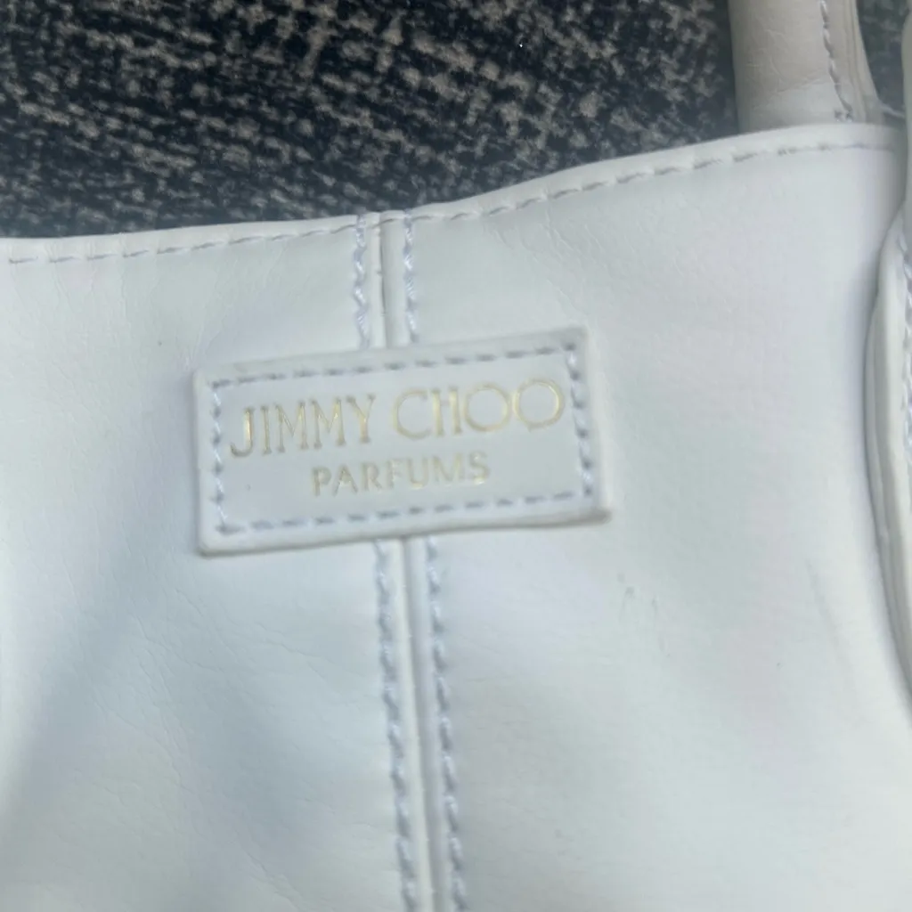 Jimmy Choo Elegant White and Silver Tote - Image 3