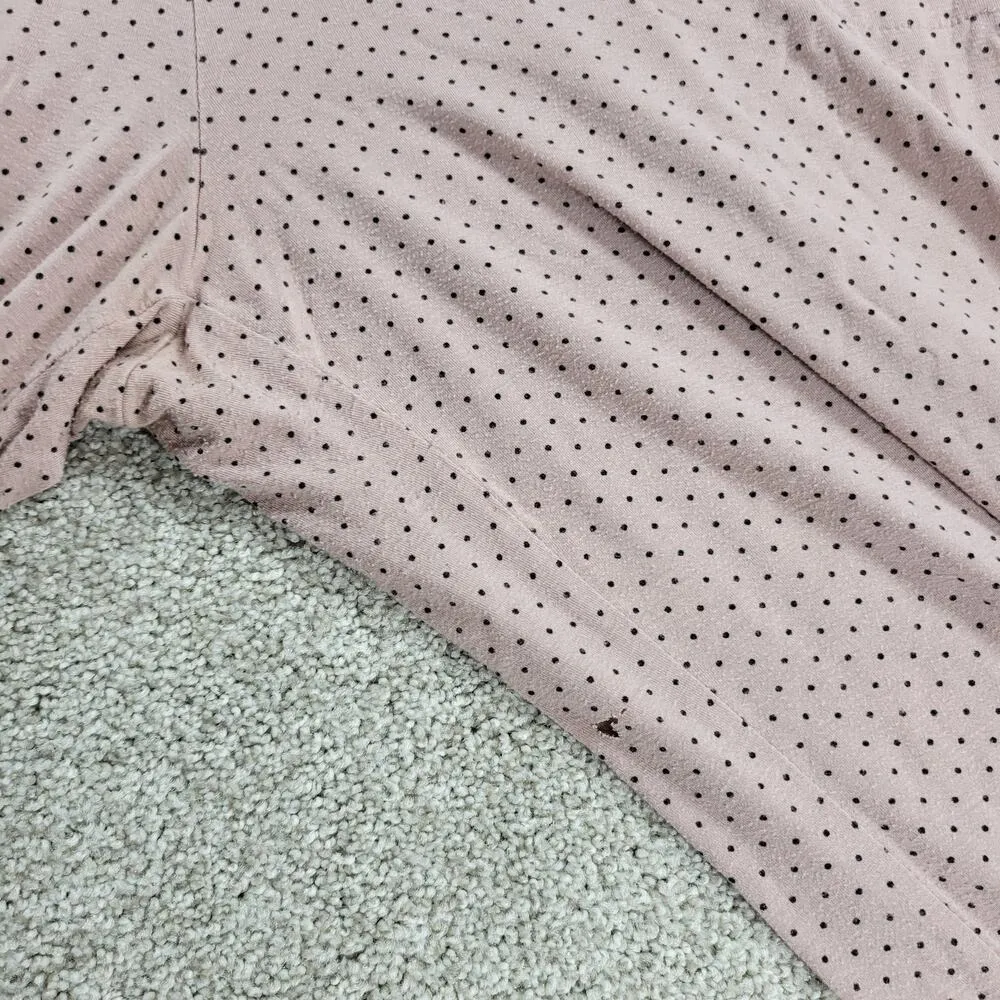 Soma Cool Nights Pajamas Womens XL Mauve Polka Dot Button Down 2 Piece Set Pink - Image 10