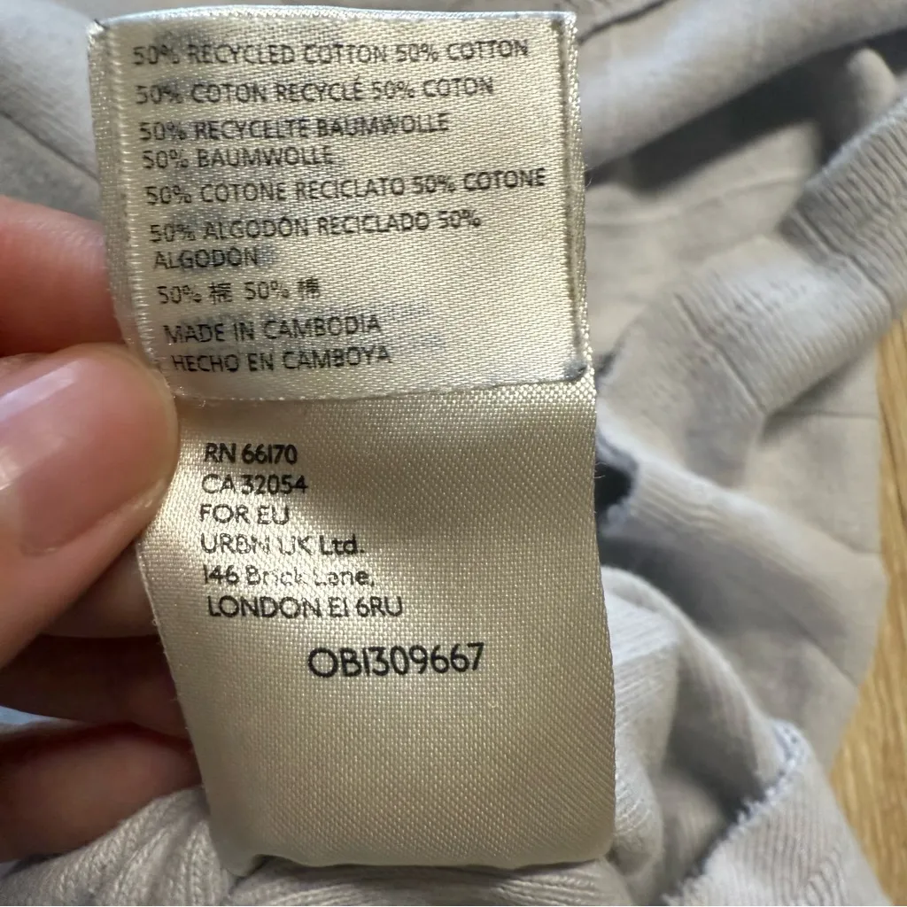 Free People We the Free Block It Baby Tee in Cream Size Large GUC - Image 4