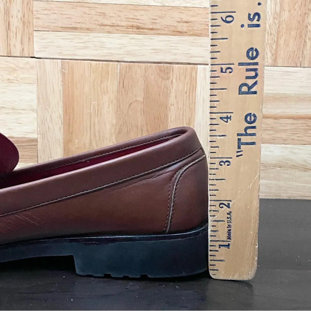 Vintage SALVATORE FERRAGAMO Sport ST09721 Brown Leather Loafers Horsebit Size 6B - Image 10