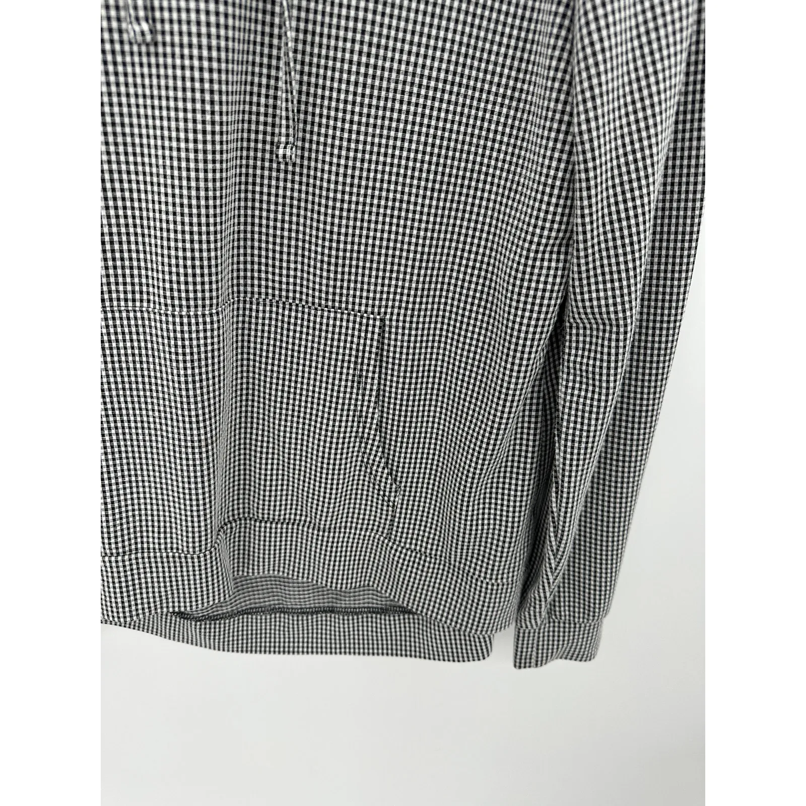 Weatherproof Black Plaid Pullover Hooodie Stretch Womens Medium - Image 4