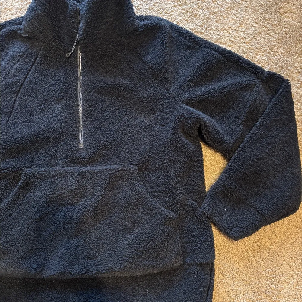 Scuba Black Fleece Quarter Zip Hoodie Size M/L - Image 2