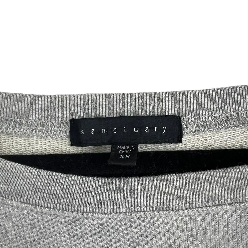 Sanctuary Nordstrom Bow Embellished Flounce Sleeve Romantic Sweatshirt Women XS - Image 4