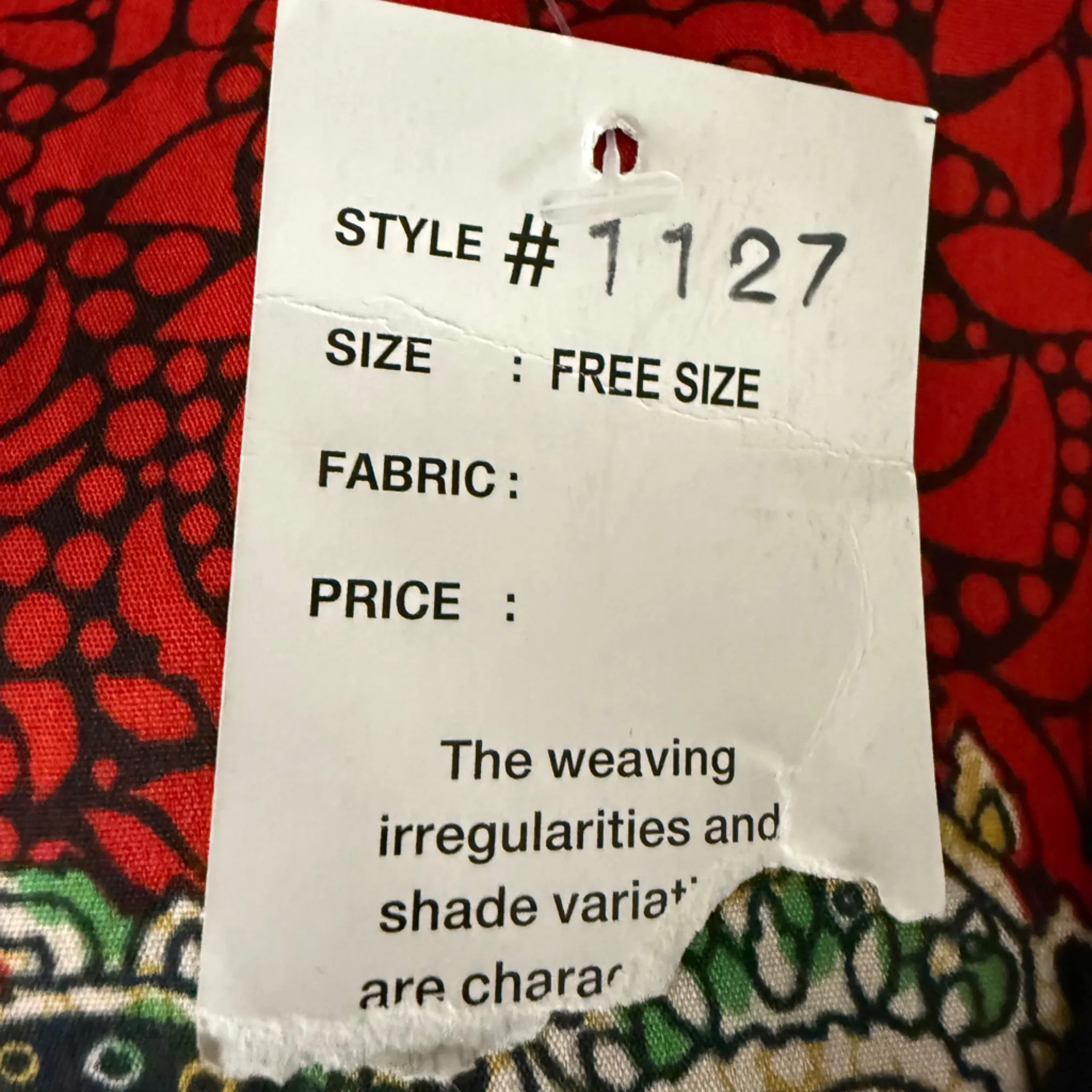 Vibrant Red and Green Patterned Kaftan - Image 6