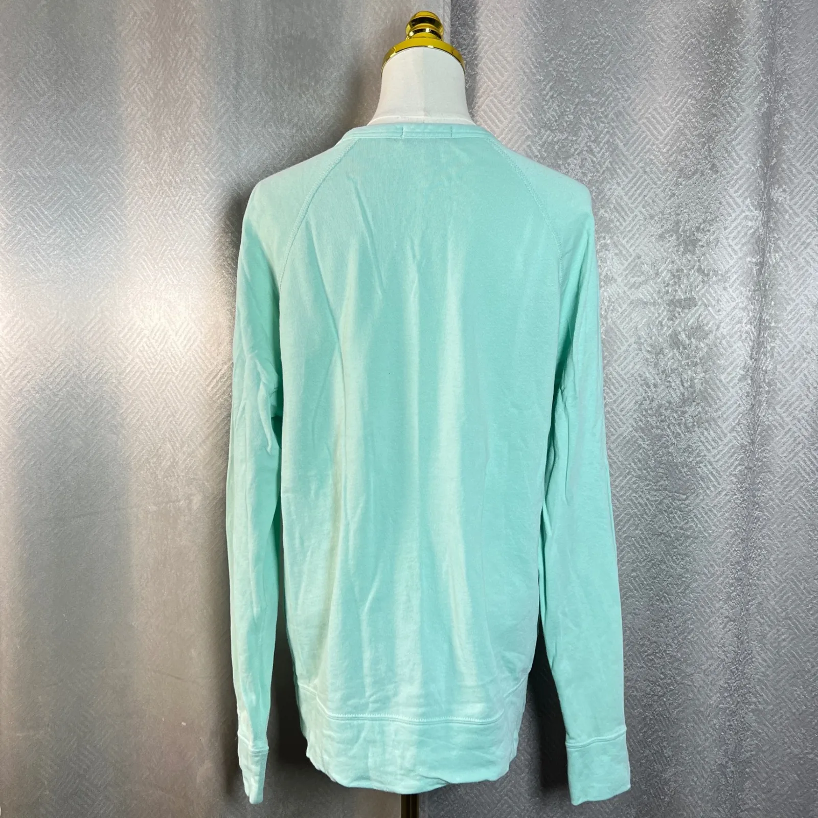 Polo Ralph Lauren Mint Green Long Sleeve Sweatshirt Pullover Women's M - Image 6