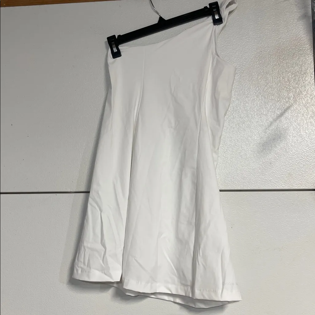 OUTDOOR VOICES WOMENS WHITE ONE SHOULDER ATHLETIC ATHLEISURE MINI DRESS SMALL - Image 6
