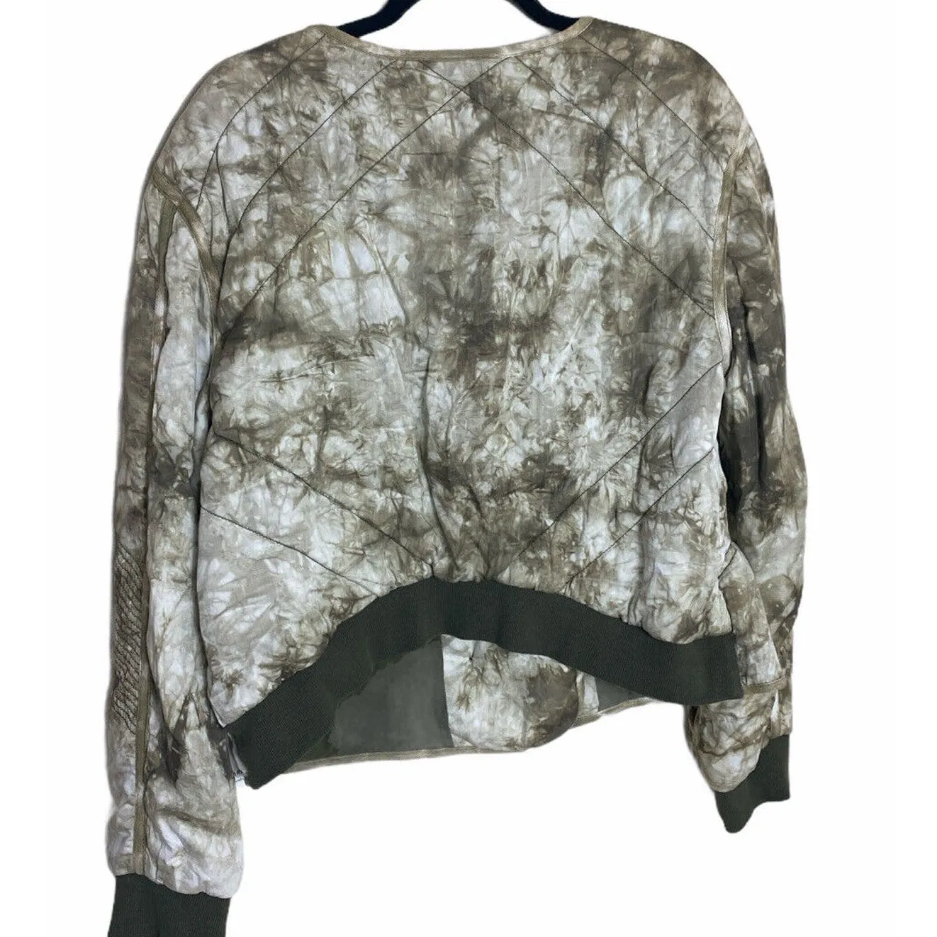 Marrakech Anthropologie NWT Green Tie Dye Quilted Jacket size Large - Image 5