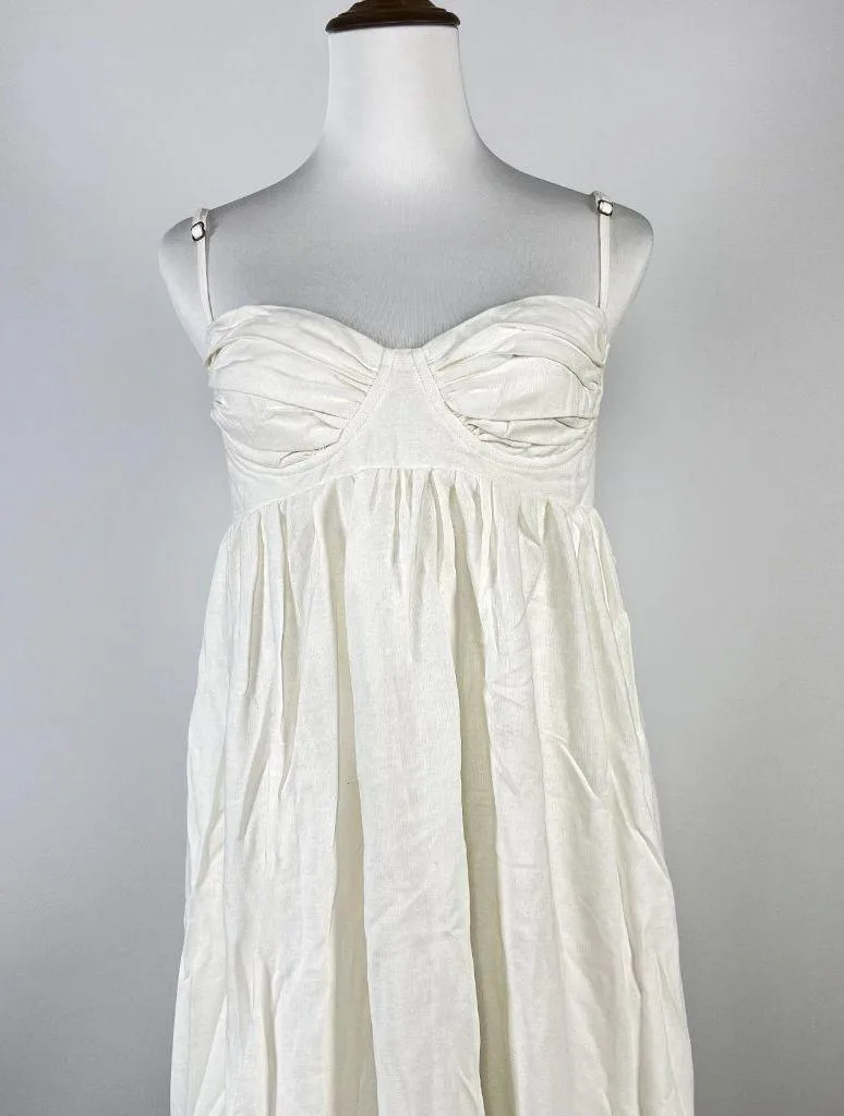 NWOT Farm Rio Linen Blend White Sleeveless Maxi Dress Size XS - Image 6