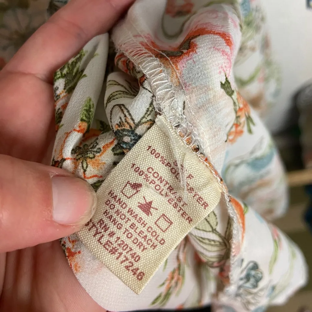 Mystree Size M Kimono Duster Longlined Floral Polka Dots Open Front Boho Hippie - Image 4