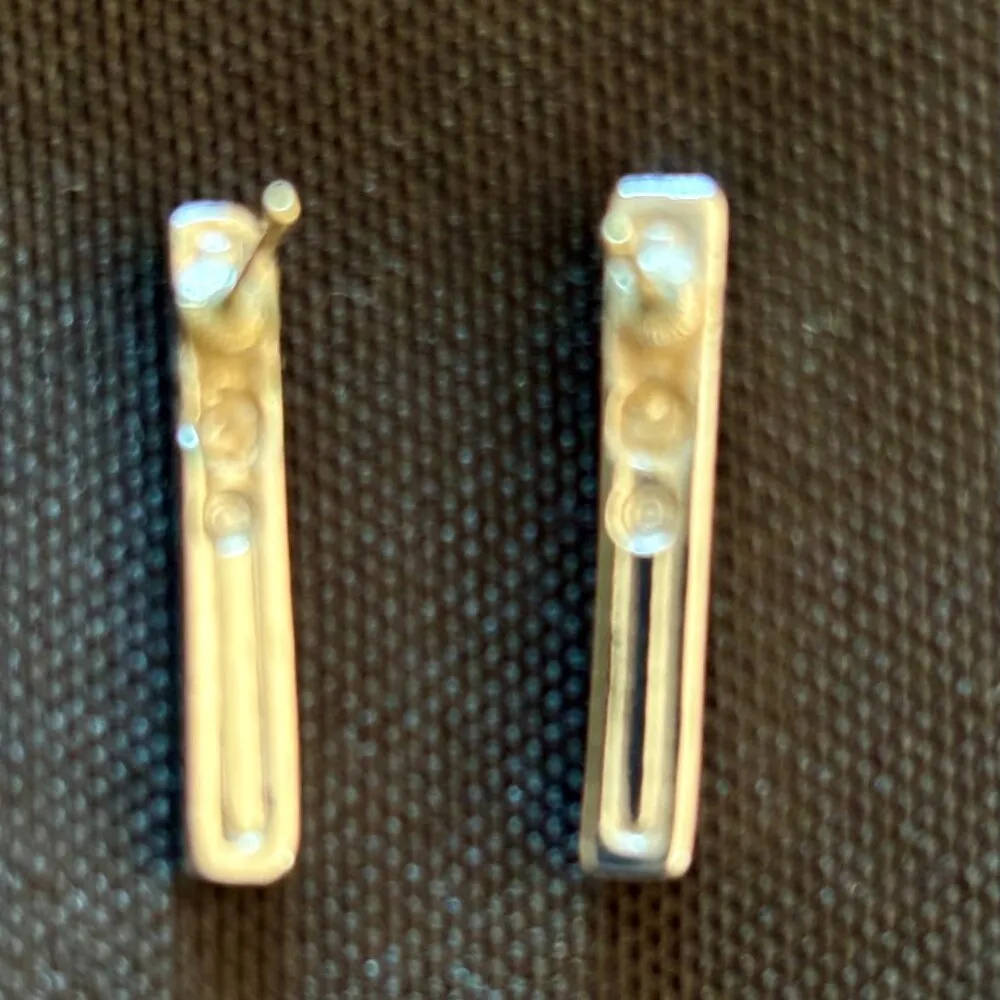 Vintage SWAROVSKI Crystal Bar Drop Pendant Necklace 18" and earrings set - Image 10