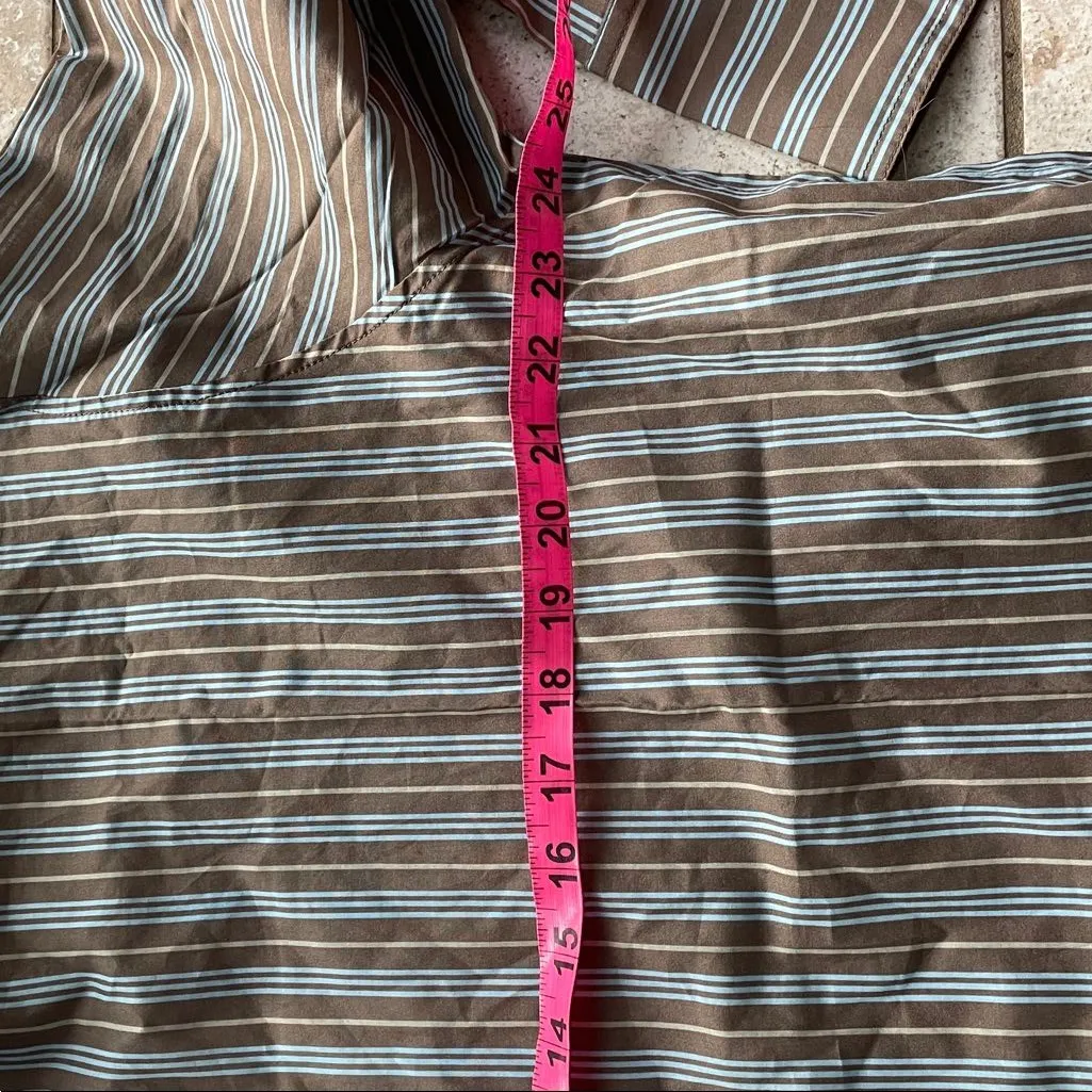 Frankie’s Bikinis Griffin Striped Button Up Shirt Ocean Stone - Image 14