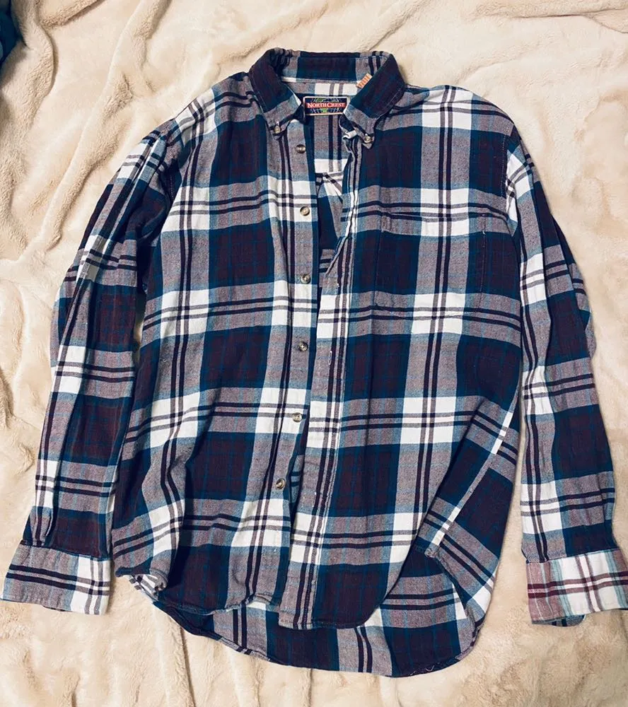 Vintage Flannel Red Size M - Image 2