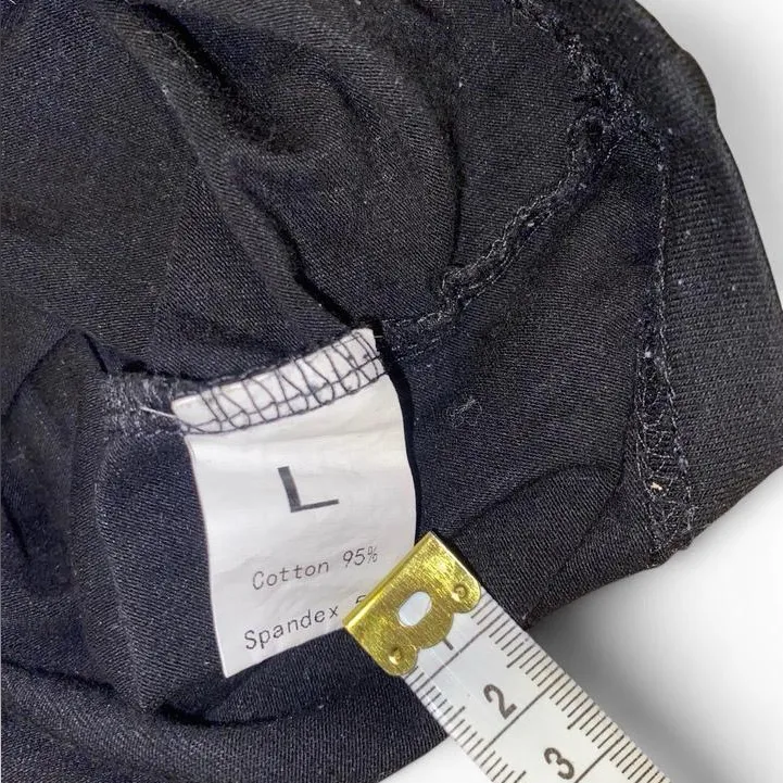 basic black racer back cropped tank top Size L - Image 3