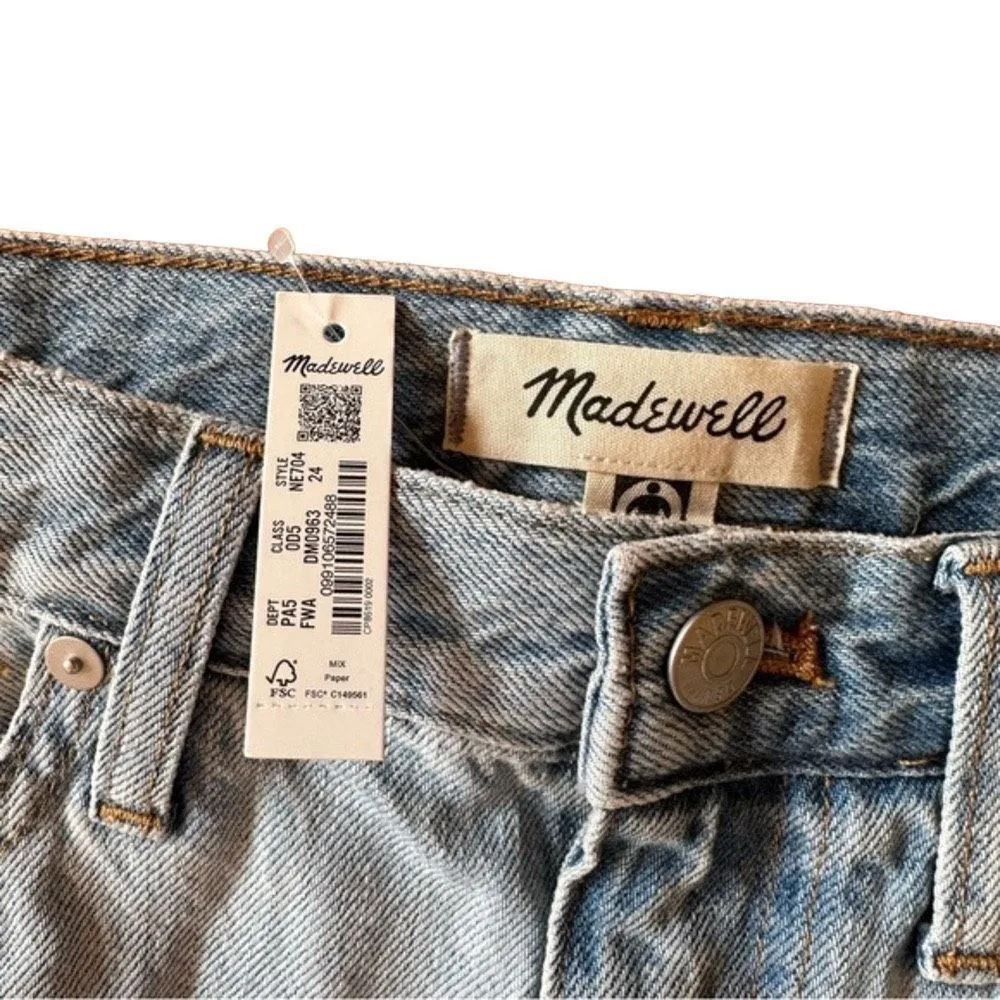 Madewell NWT Rigid Denim A-Line Mini Skirt in Fitzgerald Wash - Image 6