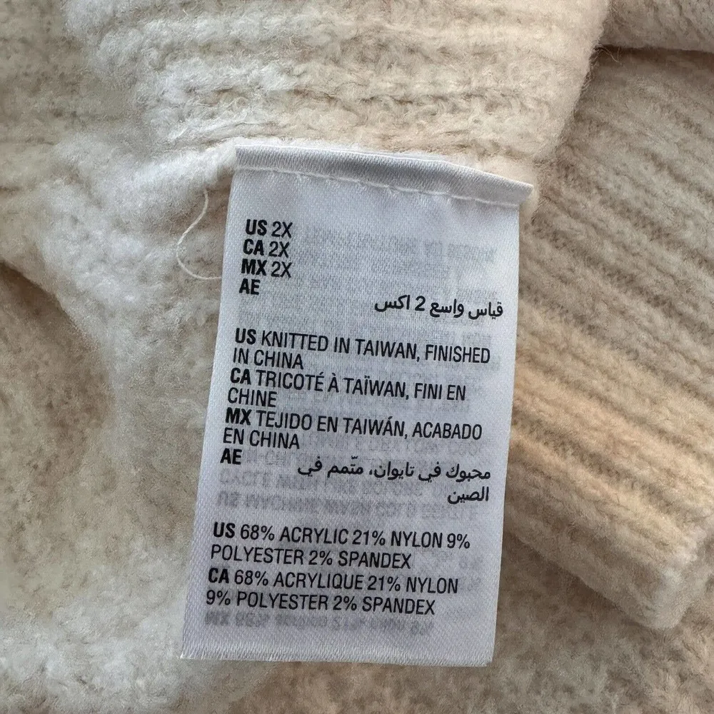 Style & Co 2X-Large Cowl Neck Tunic Sweater Long Sleeve Stretch Soft Light Pink - Image 7