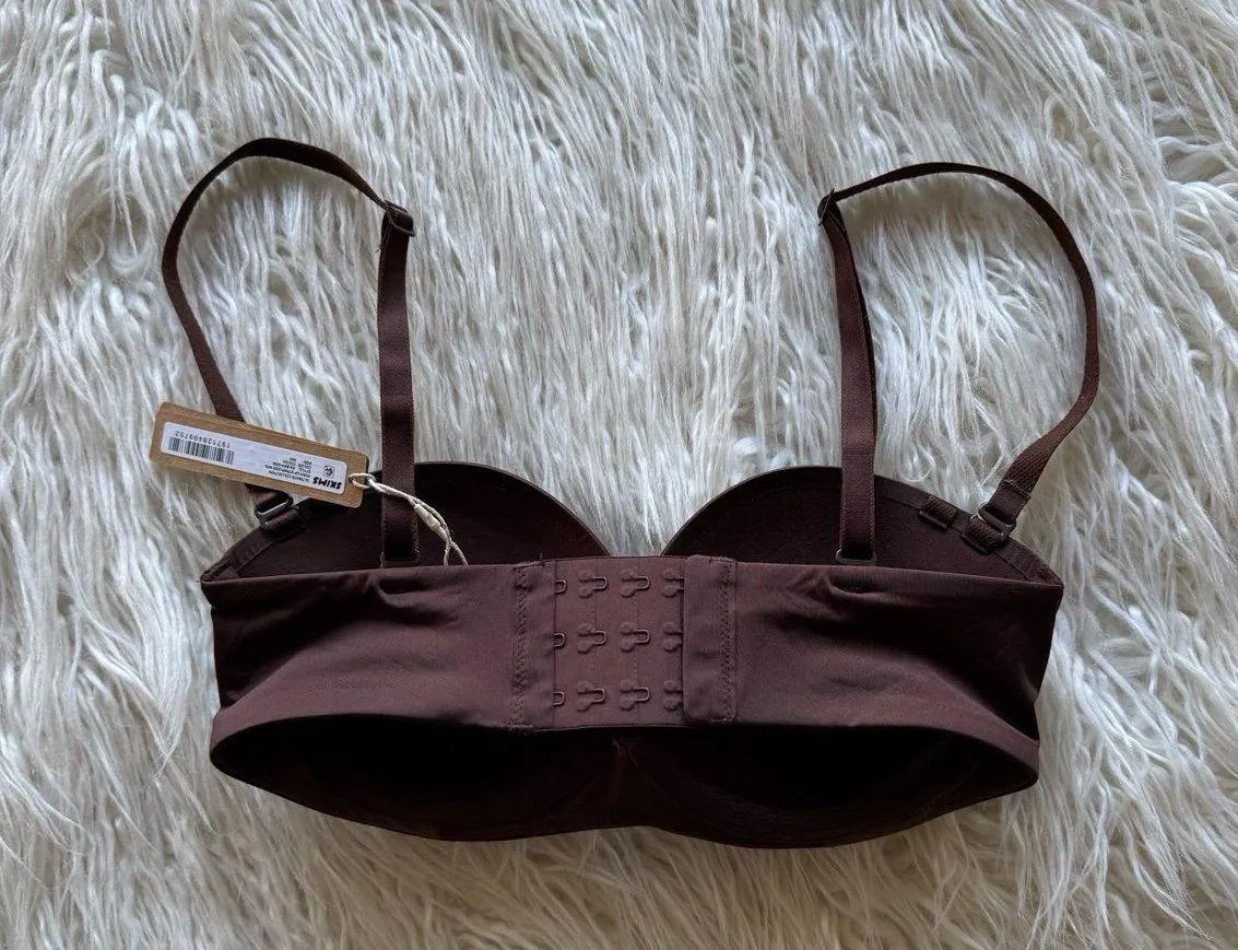 SKIMS  Ultimate Push Up Strapless Bra Cocoa Size 30D - Image 7