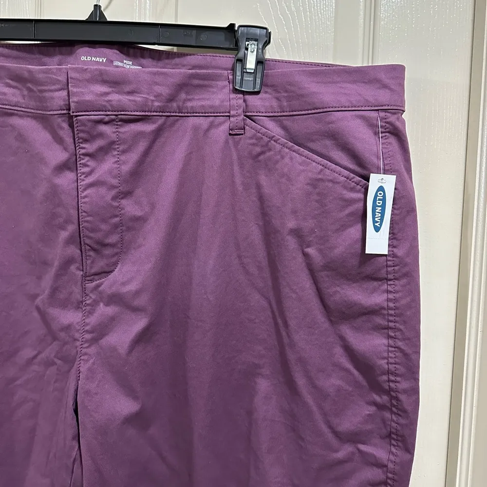 Old Navy pixie chino dress pants light purple plus size 26 short - Image 4