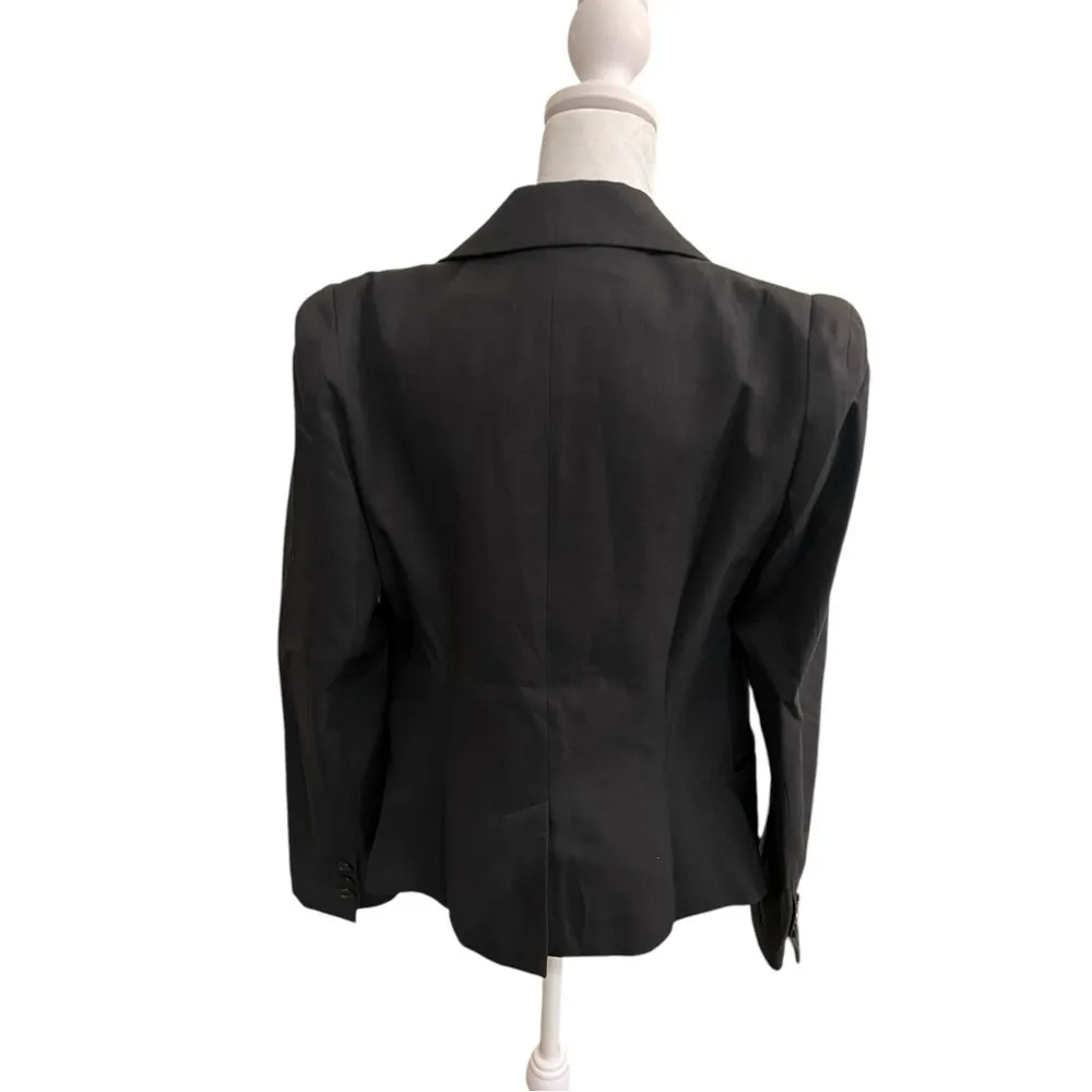 Comptoir Des Cotonniers Gray Blazer with black detail Collar - Image 4