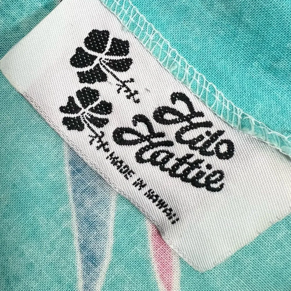 Vintage 80’s Hilo Hattie Hawaiian Print Romper Blue Size M - Image 6