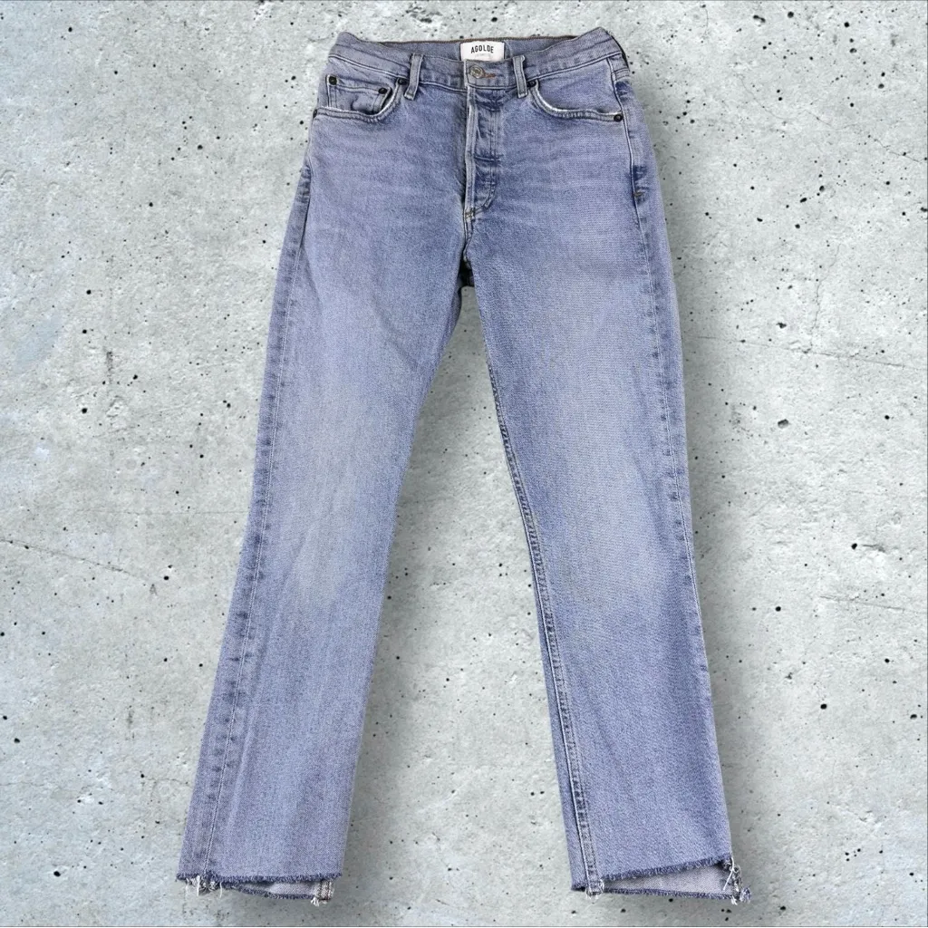 AGOLDE Jeans Womens 26 Blue Nico‎ High Rise Slim Straight Stretch Organic Denim - Image 3
