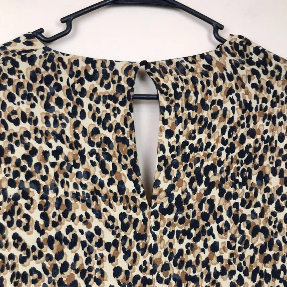 TRF Collection Women’s Babydoll Cheetah Print Keyhole Back Tunic Mini Dress - Image 6