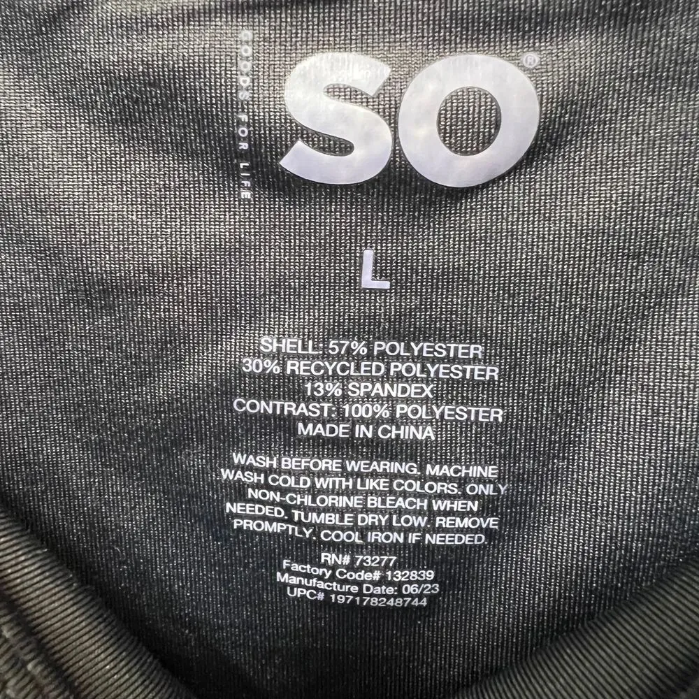 SO Black Bodysuit Square Neck Mesh Ruffle Long Sleeve Top L‎ - Image 2