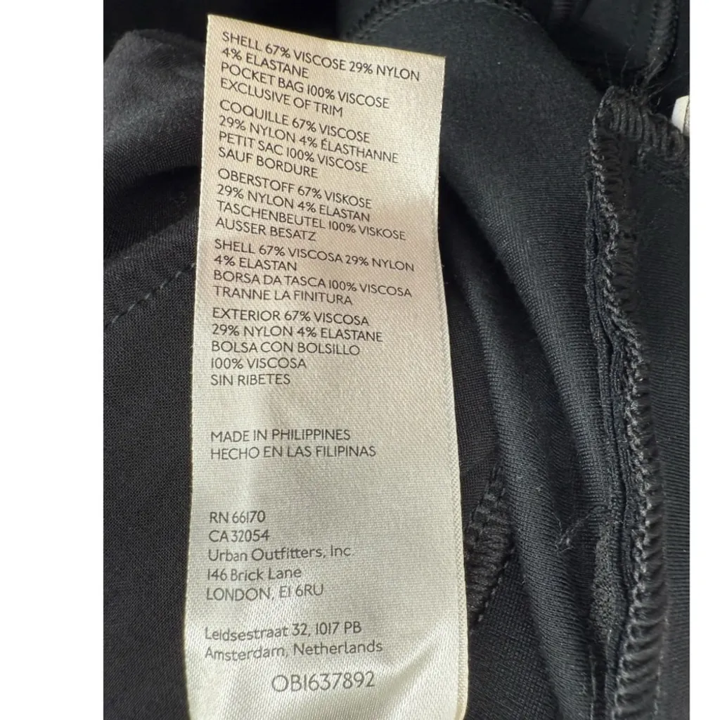 Anthropologie Maeve Ankle Zip‎ Slim Pants Black Size 6 Minimalist Contemporary - Image 13