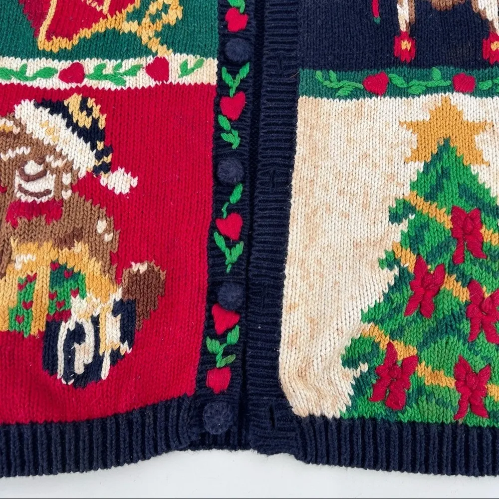 Alexandra Bartlett Christmas cardigan sweater small‎ Ugly Black - Image 9