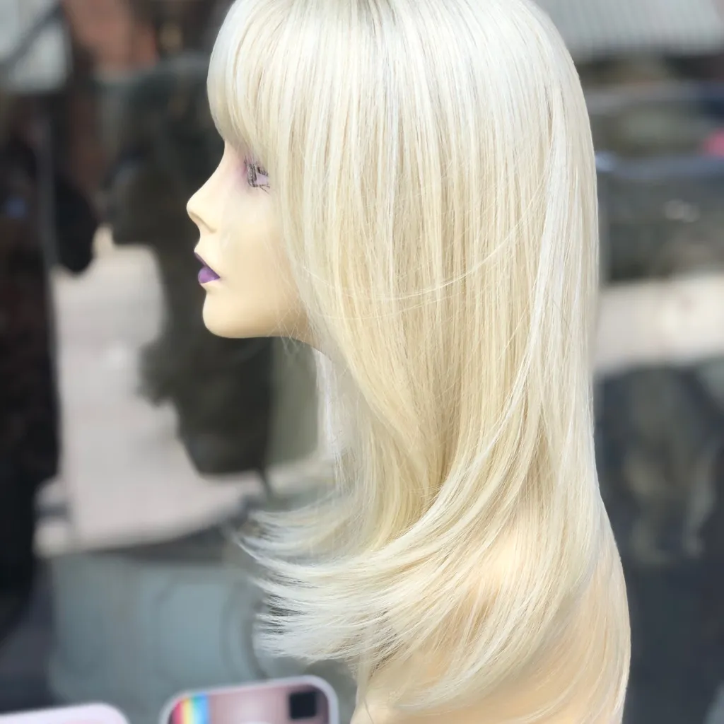 Blonde 613 14 inch Long Layers skin top wig 2020 - Image 5