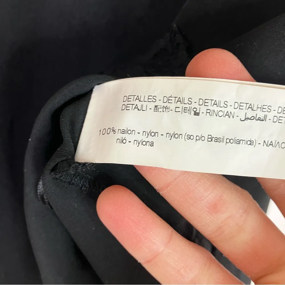 ZARA | Black Intimate Sexy Lace Camisole V-Neck 100% Nylon M - Image 4