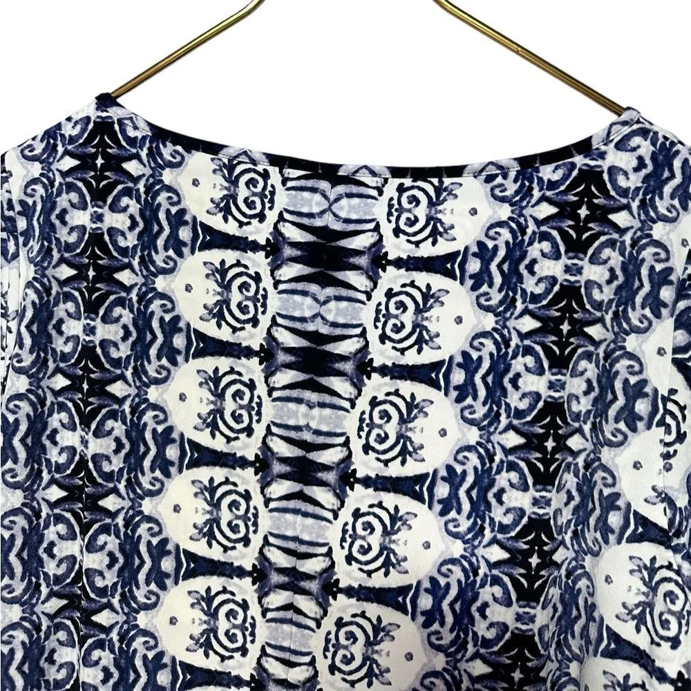 Ivanka Trump Navy Black White Sheath Dress Medium EUC - Image 9