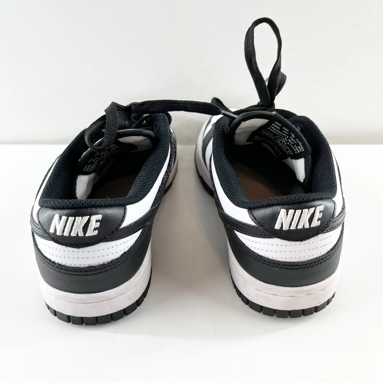 Nike Dunk Low Top Lace Up Shoes Sneakers Panda Black White 6 - Image 7