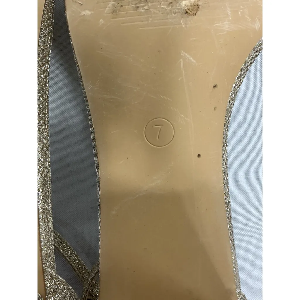 Womans Dream Pairs Luckyy Strappy Formal Sandals 7 Gold Open Toe Buckle Heel - Image 9