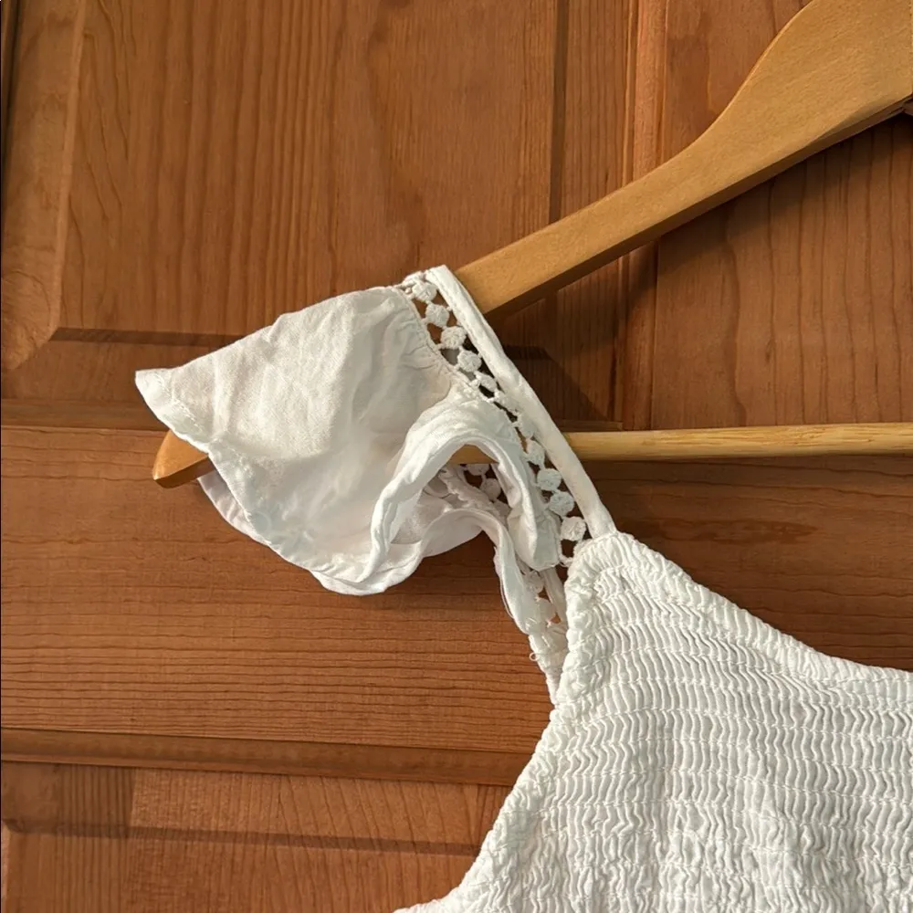 Japna Size Extra Small XS Women's Teen Girl White Ruffled Women's Top - Image 2