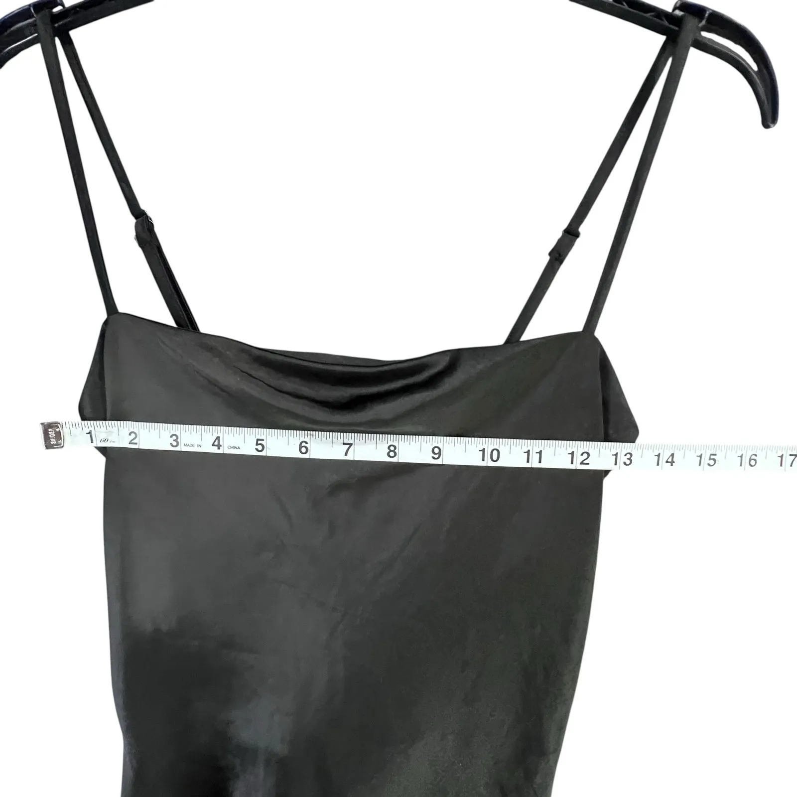 Princess Polly Mini Dress Womens 8 Black Silky Lace Up Back Night Out Flirty - Image 8