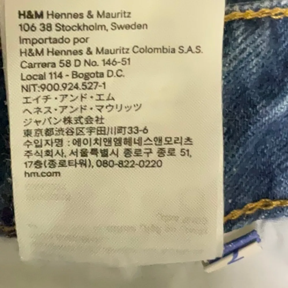 H&M Mini Skirt Womens 2 Distressed‎ Button Fly Blue Denim Raw Hem Retro Grunge - Image 5