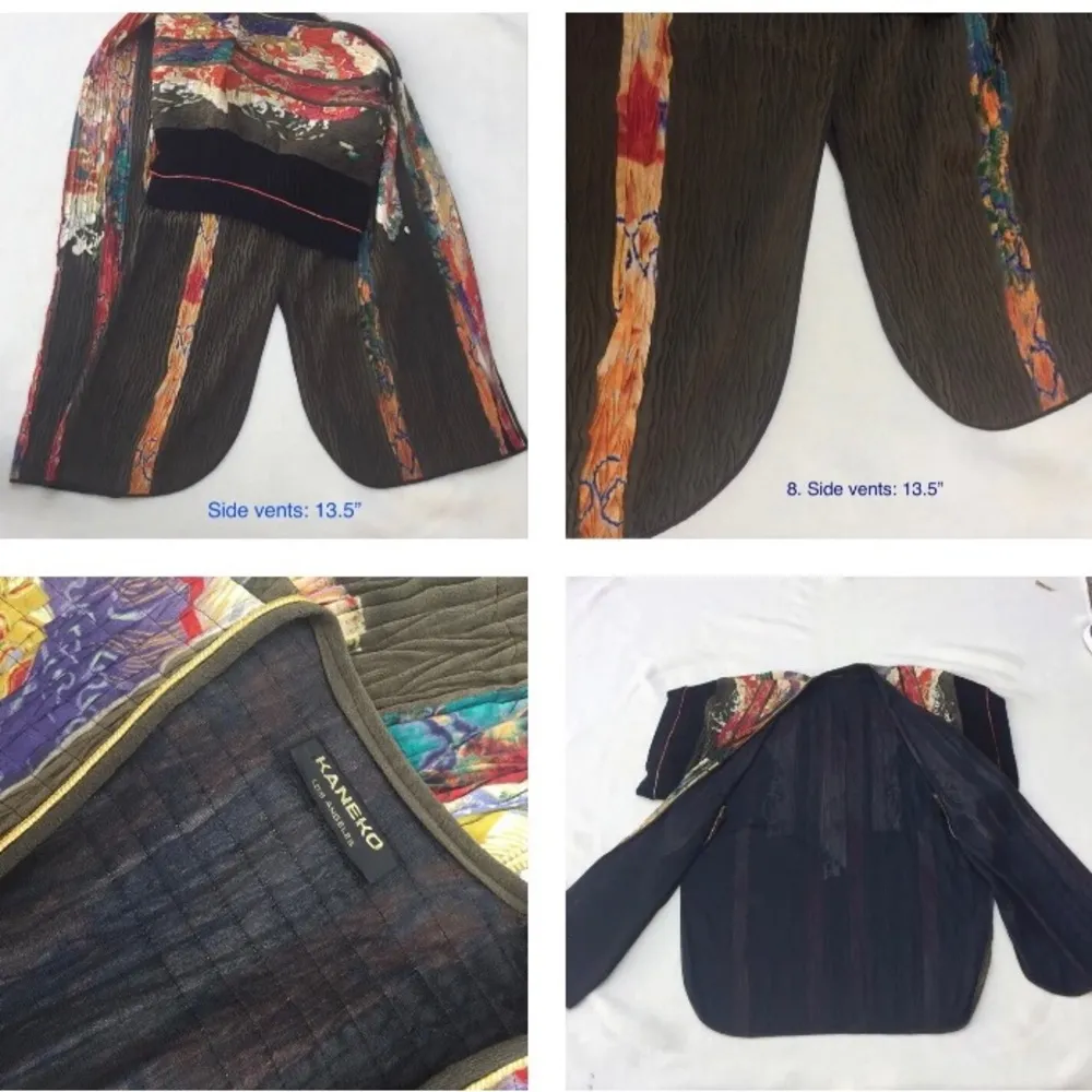 JANET KANEKO Long Jacket 👘 One of a Kind Art Garment Vintage Kimonos, O/… Black Size undefined - Image 6