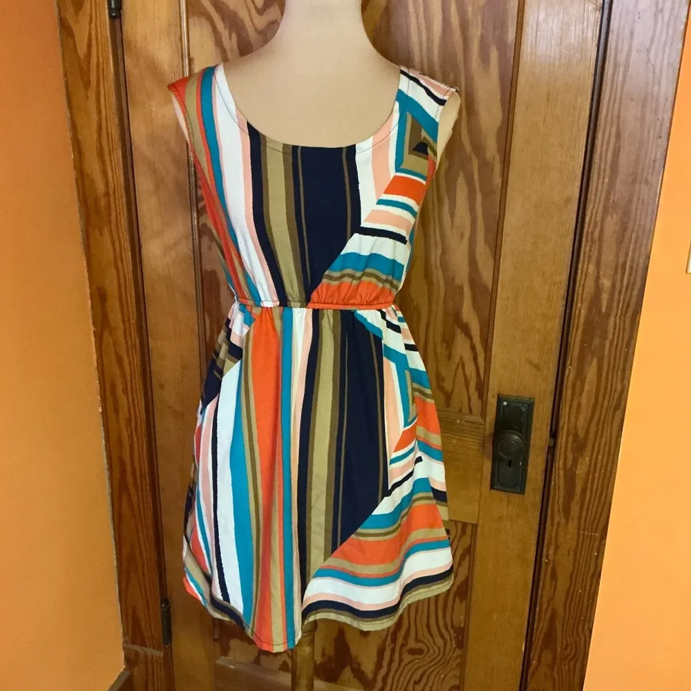 Xhilaration bright striped mini dress - Image 8