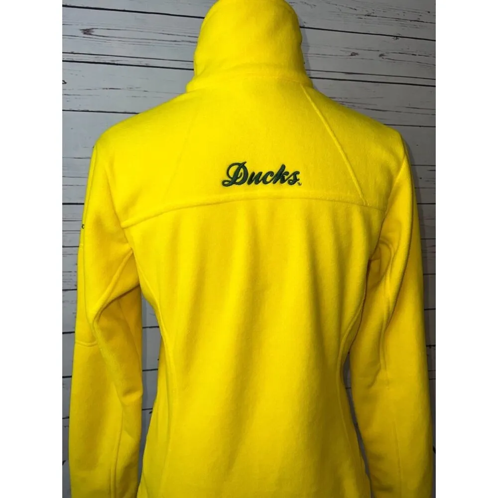 Oregon Ducks Columbia Fleece Jacket Small Womens Full Zip University NCAA Script - Image 4